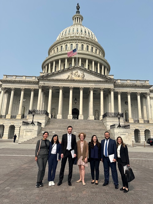 Penn Residents Chantal Chahine and Audrey Rich joined Program Director Mary Scanlon and others in front of Capitol Hill. 